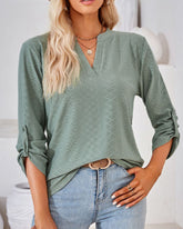V-ringad elegant damblus